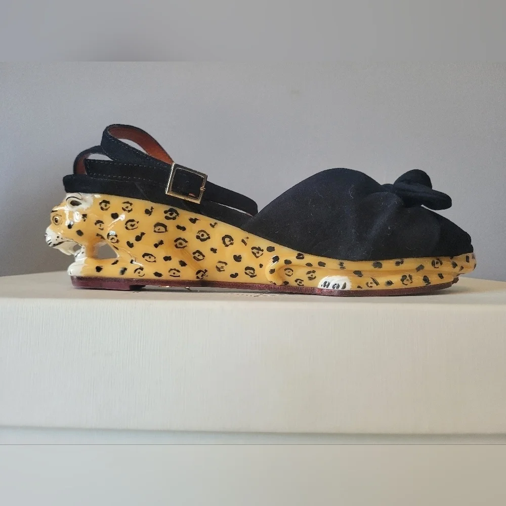 Charlotte Olympia Panthera Wedges, VGUC, Size 5.5